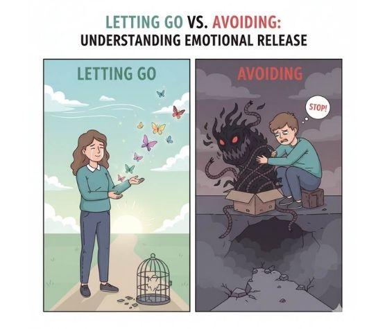 Letting Go vs. Avoiding: Understanding Emotional Release